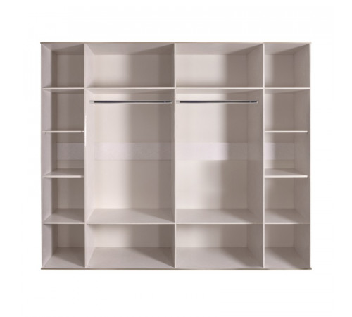 Шестистворчатый шкаф для одежды с зеркалом Rimini РМШ1/6 (латте)