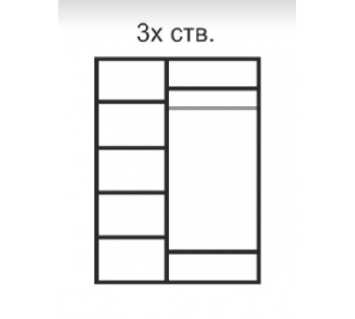 Трехстворчатый шкаф для одежды  Rimini Solo РМШ2/3 (s) (черный)