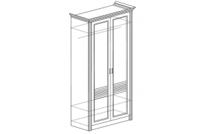 Двухдверный шкаф для одежды Орлеан 835 ясень белый