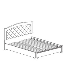 Кровать двуспальная 1600 Парма кремовый белый 805